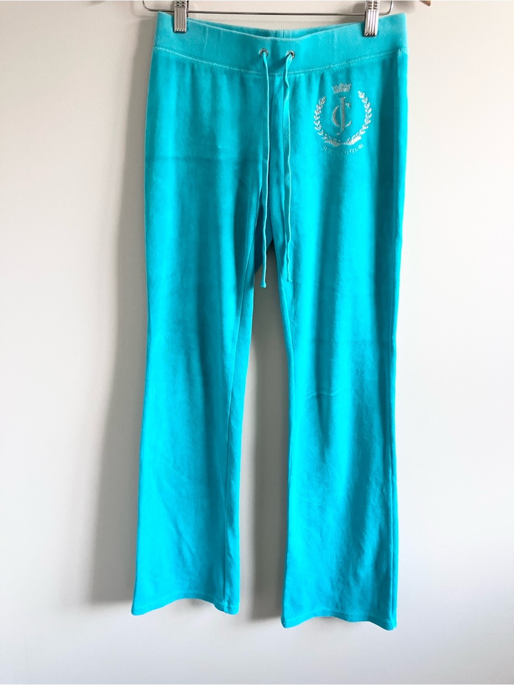Y2K 2000’s Juicy Couture low rise velour sweatpants size XS teal
